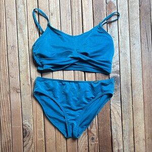 Sparkly teal Abercrombie kids bikini